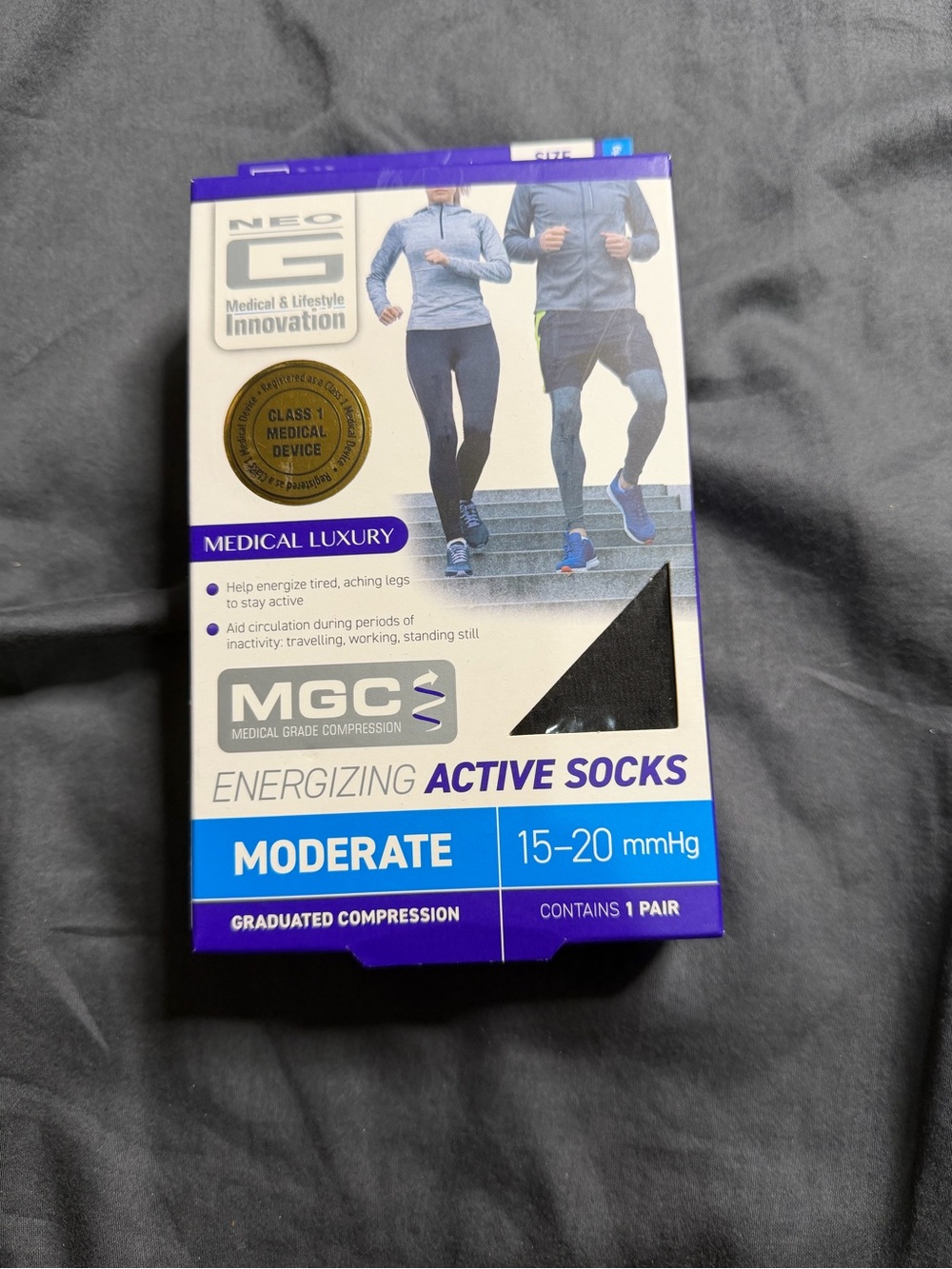 Energizing Active Socks - Moderate Compression (Black)
